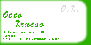 otto krucso business card